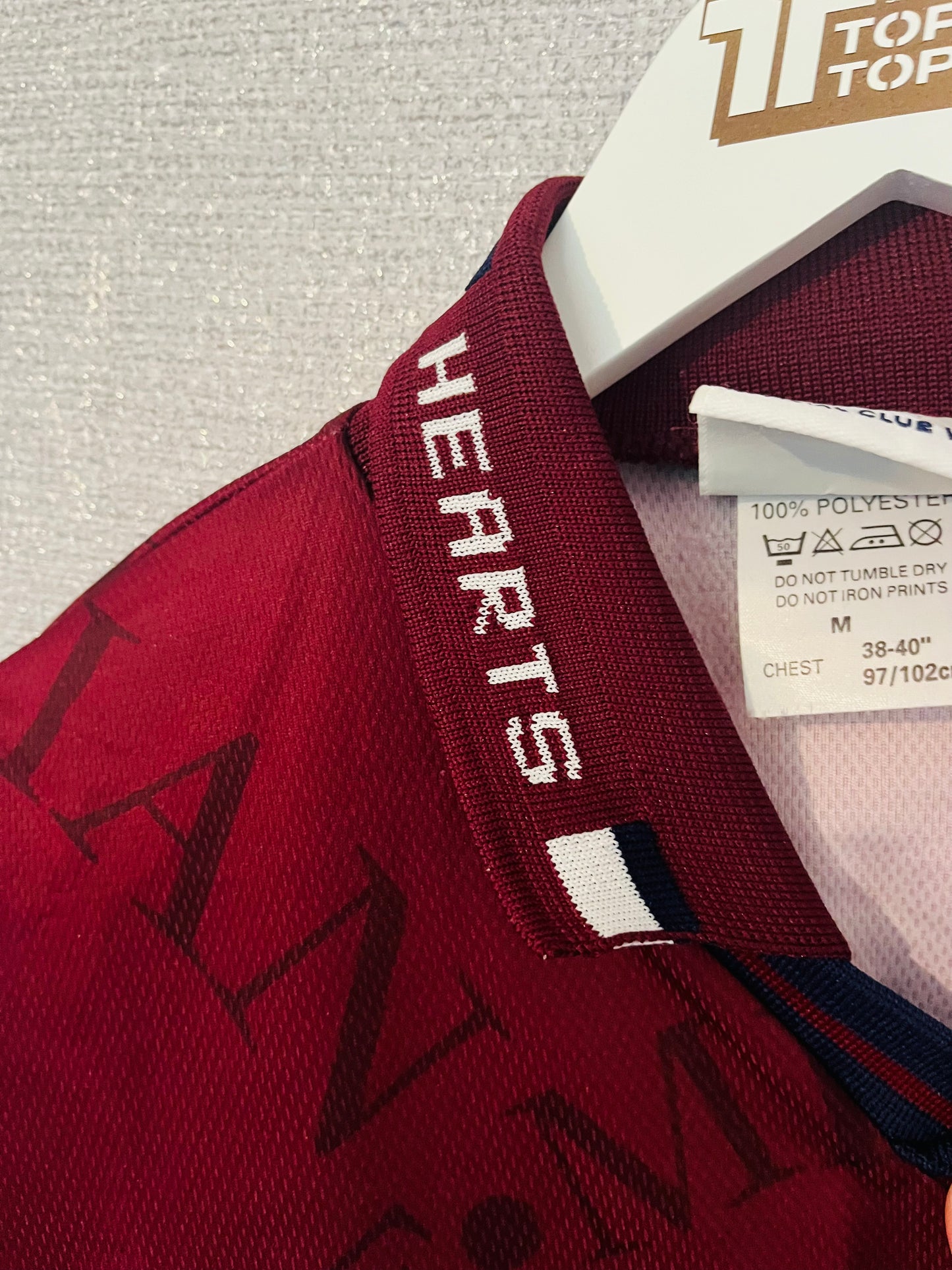 Heart of Midlothian Hearts home football shirt 1998/99 Medium