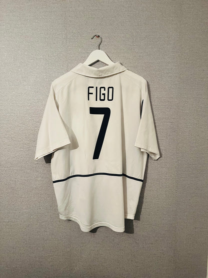 Portugal away football shirt 2002/04 Figo XL