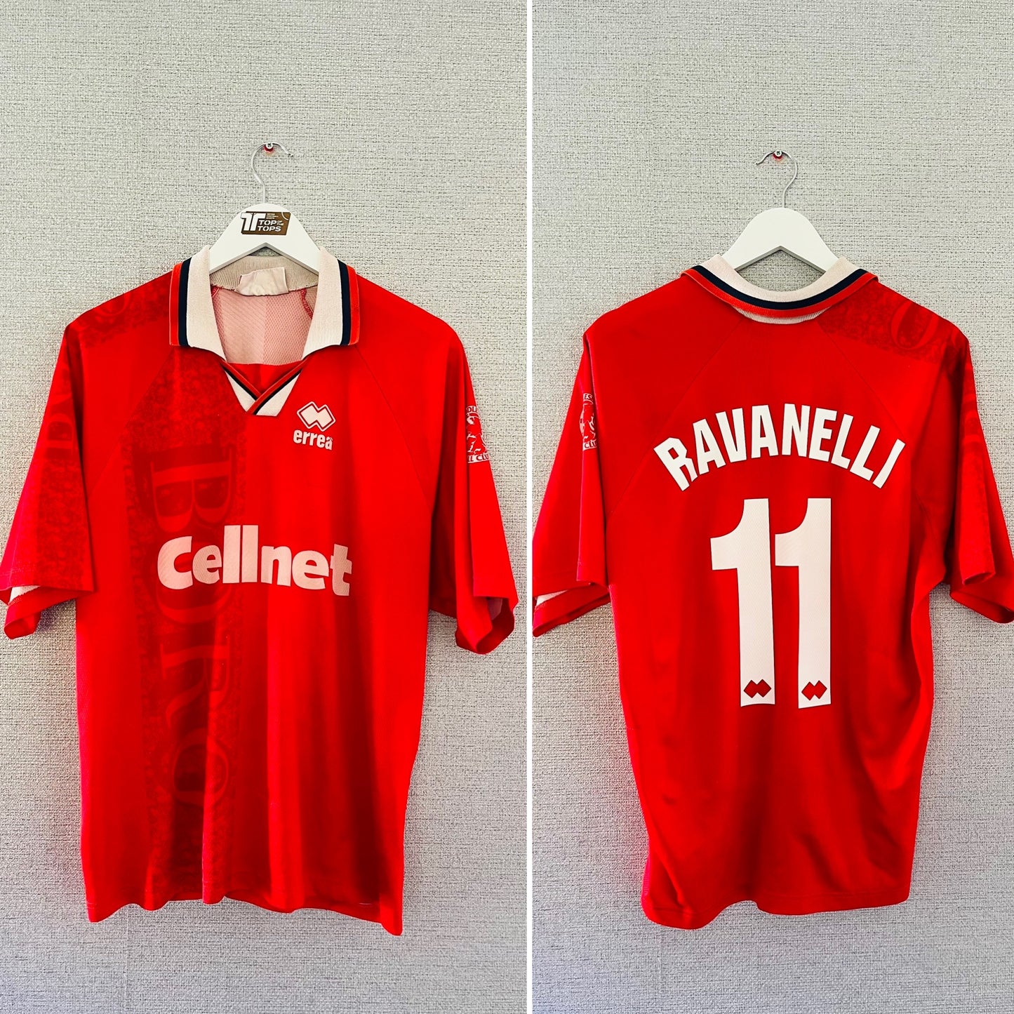 Middlesbrough home football shirt 1996/97 Ravanelli Large