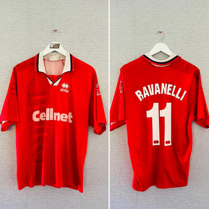 Middlesbrough home football shirt 1996/97 Ravanelli Large