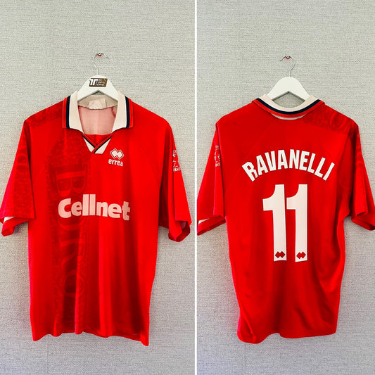 Middlesbrough home football shirt 1996/97 Ravanelli Large