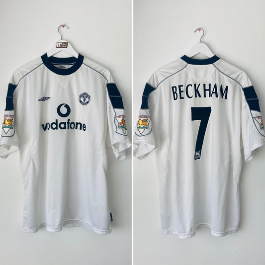 Manchester United away football shirt 2000/01 Beckham XXL