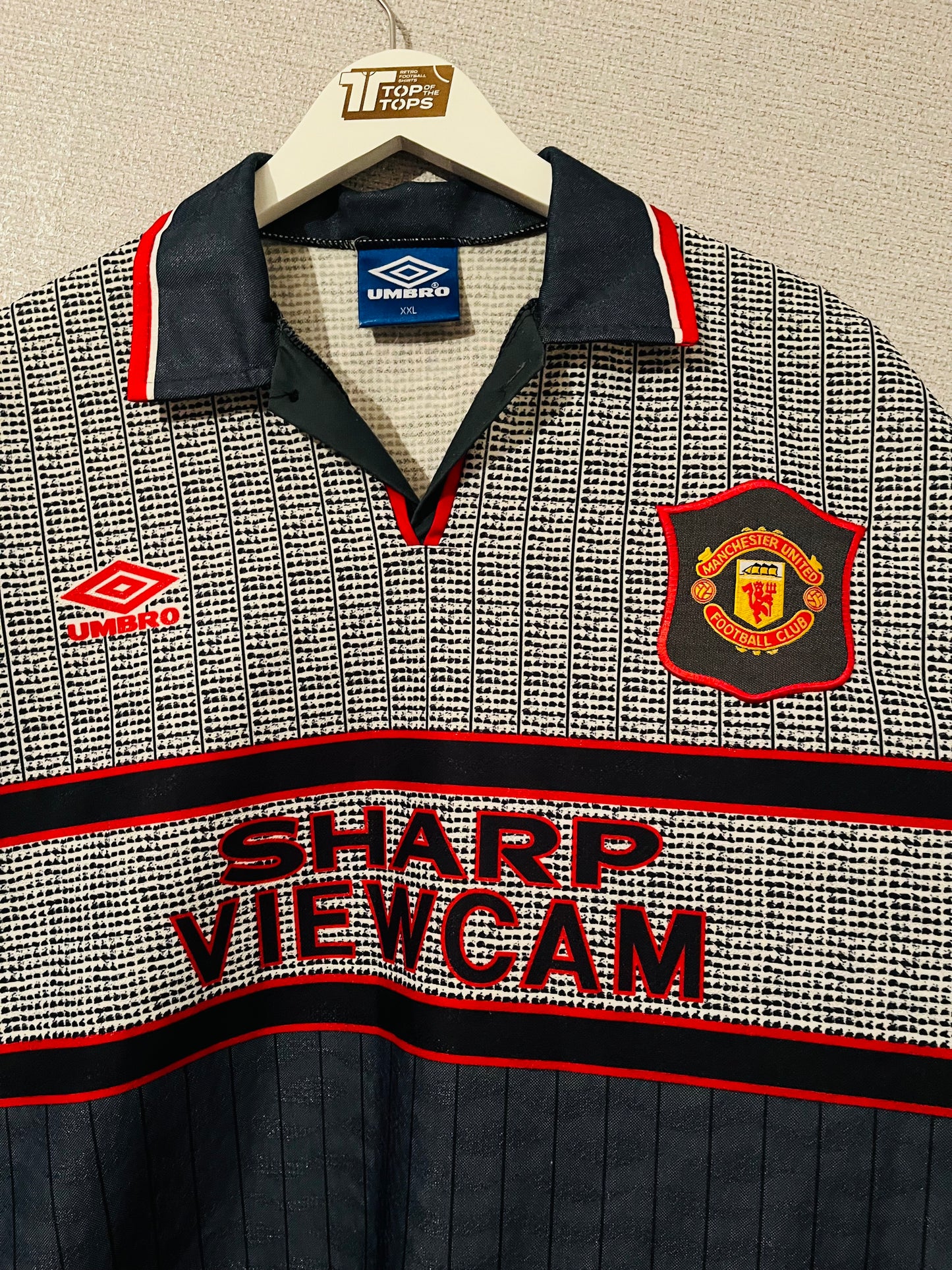 Manchester United away football shirt 1995/96 Beckham XXL