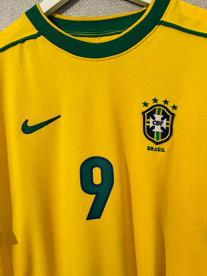 Brazil home football shirt W/C 1998 R9 Medium