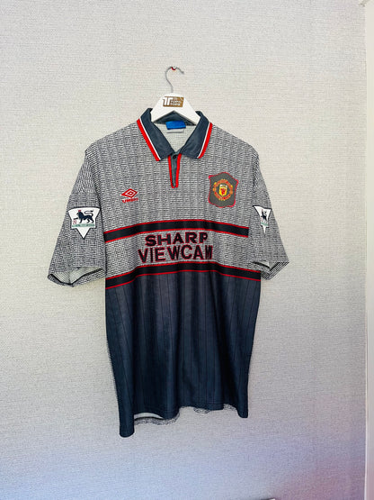 Manchester United away football shirt 1995/96 Cantona XL
