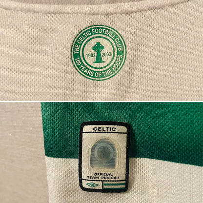 Glasgow Celtic home football shirt 2003/04 Larsson Large