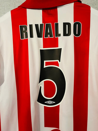 Olympiakos home football shirt 2004/05 Rivaldo Medium