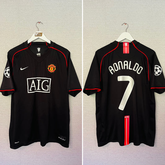 Manchester United away football shirt 2007/08 Large