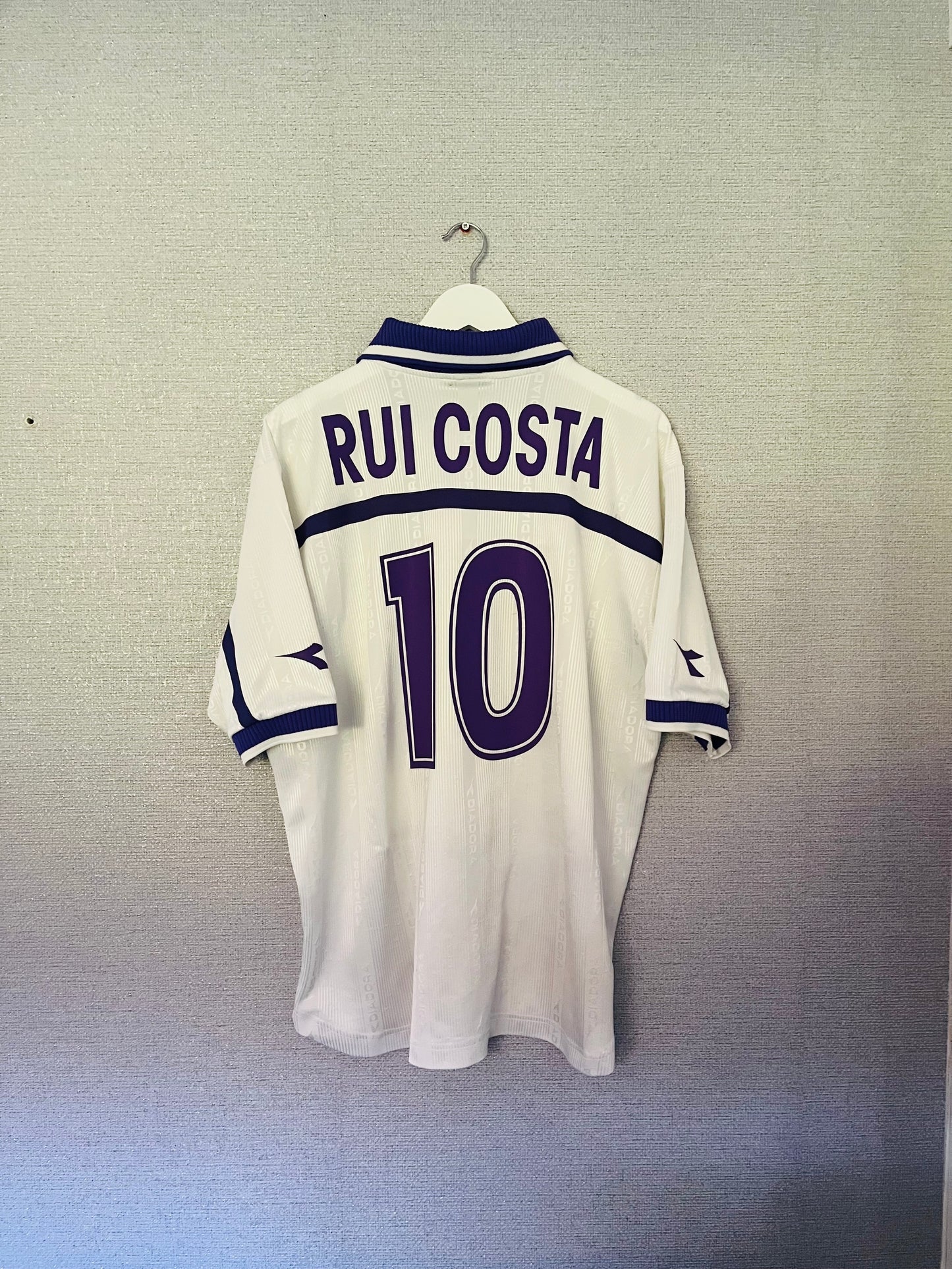 Fiorentina away football shirt 2000/01 Rui Costa XL