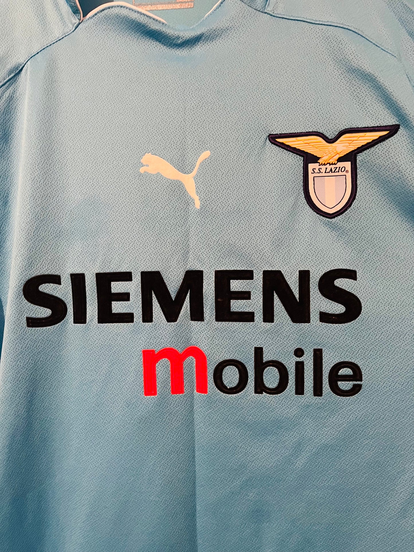 Lazio home football shirt 2002/03 Couto Medium