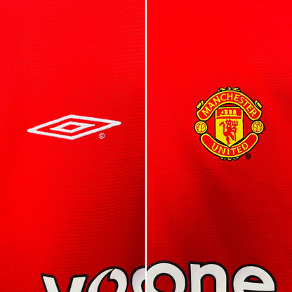 Manchester United home football shirt 2000/01 Beckham XL