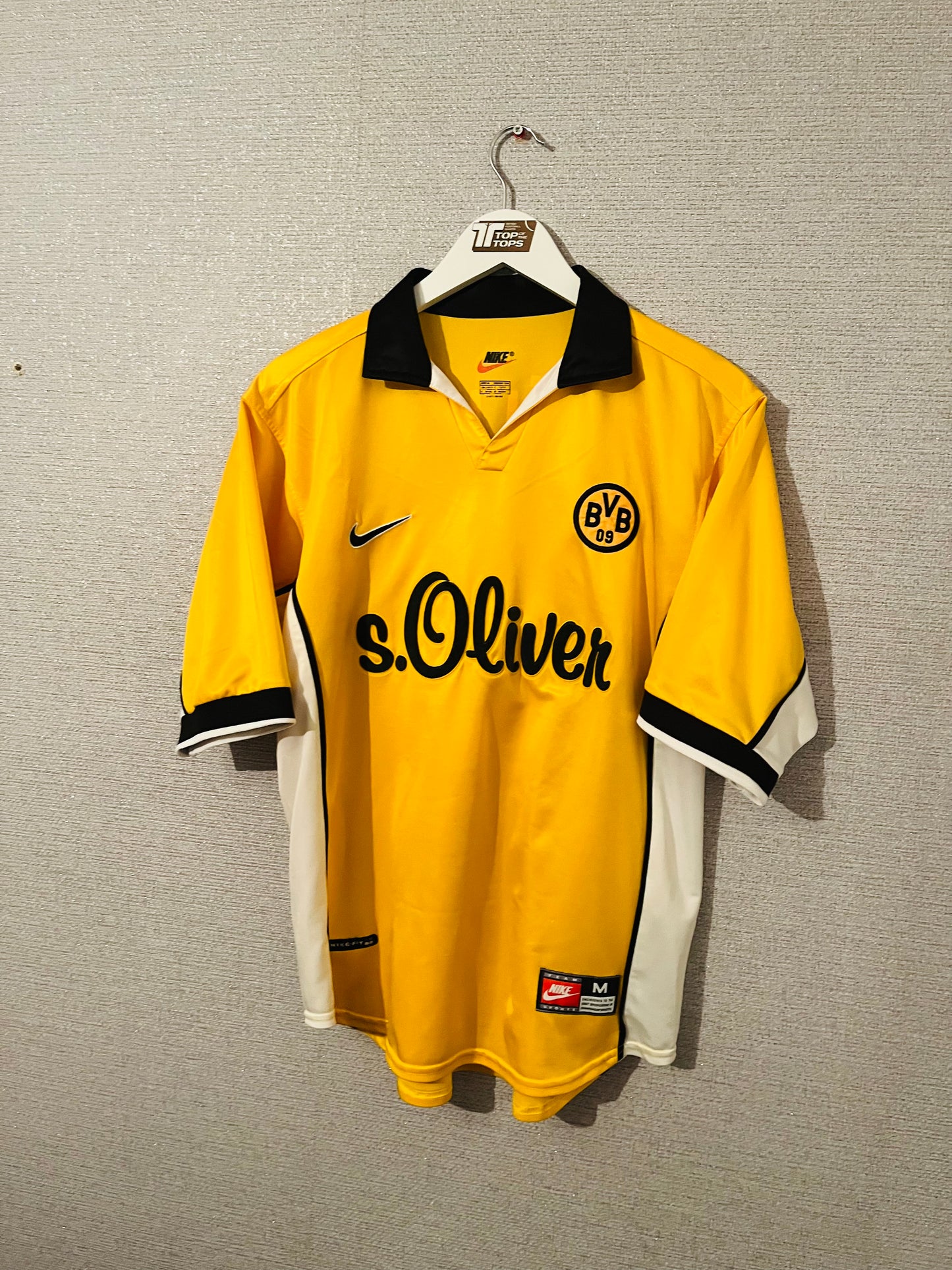 Borussia Dortmund home football shirt 1998/2000 Moller Medium