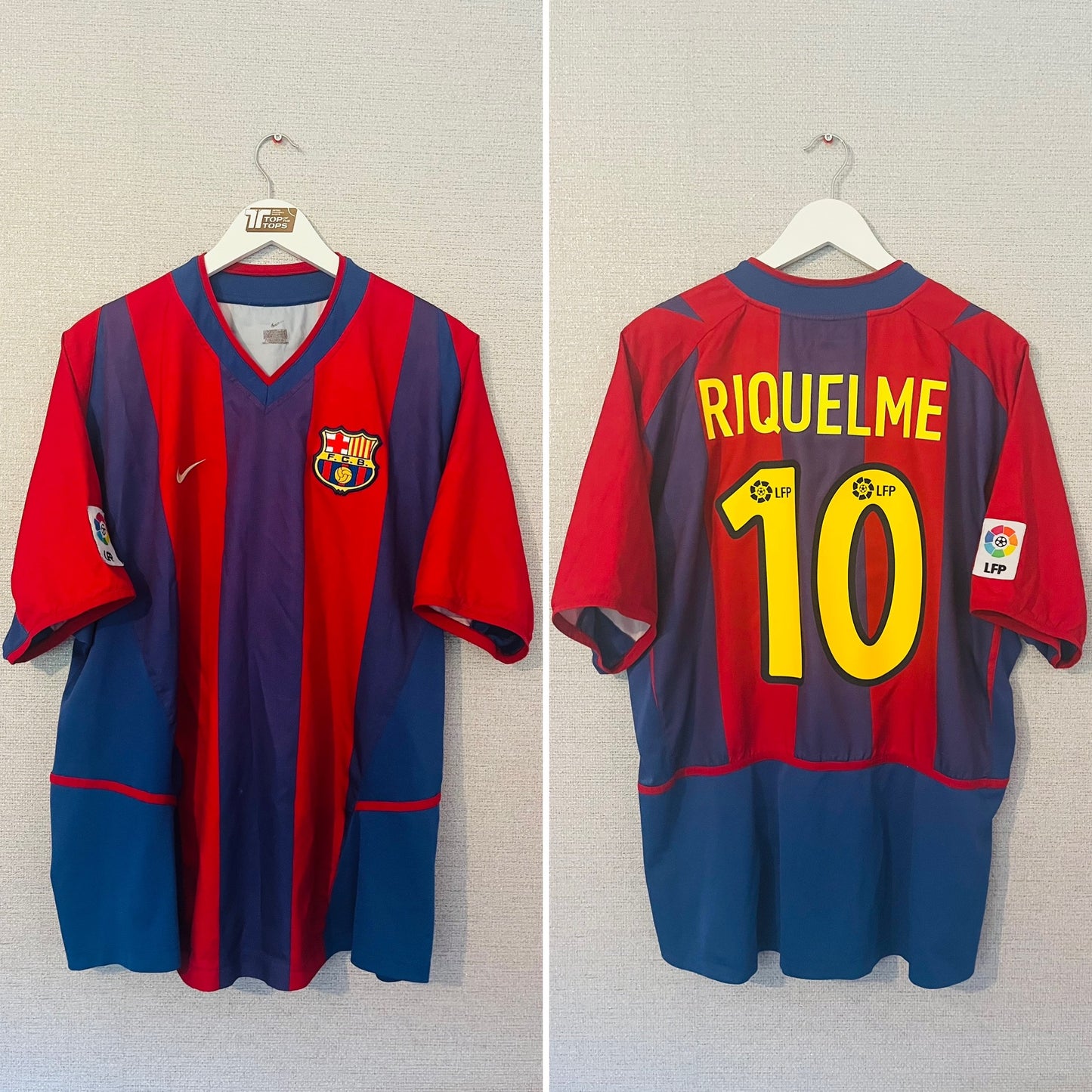 Barcelona home football shirt 2002/03 Riquelme XXL