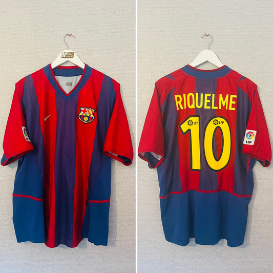 Barcelona home football shirt 2002/03 Riquelme XXL
