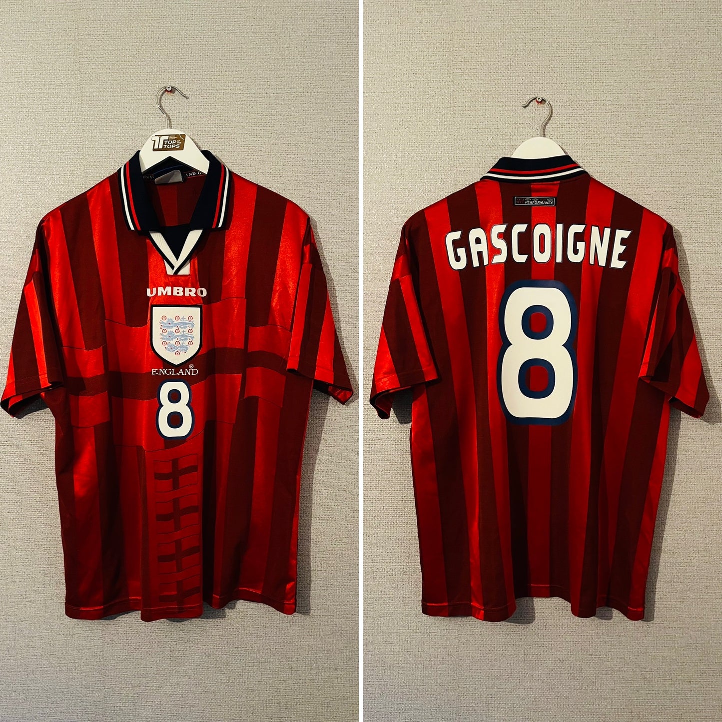 England away football shirt
1997/98 Gascoigne Large