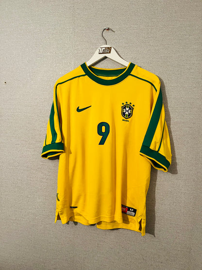 Brazil home football shirt W/C 1998 R9 Medium