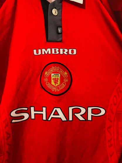 Manchester United home football shirt 1997/98 Scholes Medium
