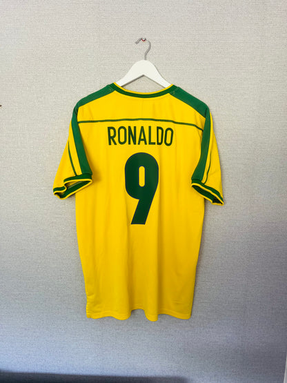 Brazil home football shirt W/C 1998 R9 official re issue XL
