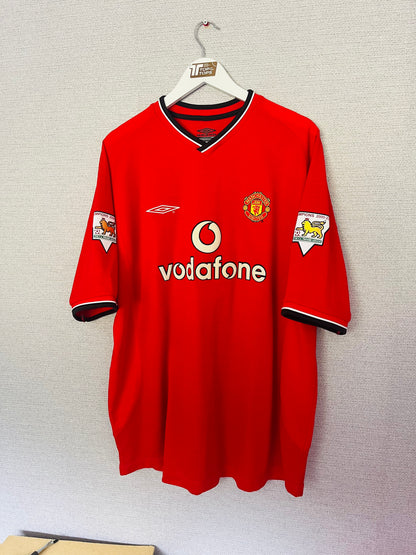 Manchester United home football shirt 2001/02 Veron XXL