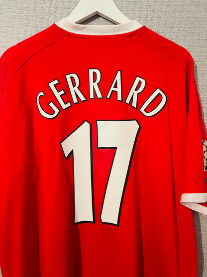 Liverpool home football shirt 2001/03 Gerrard XL