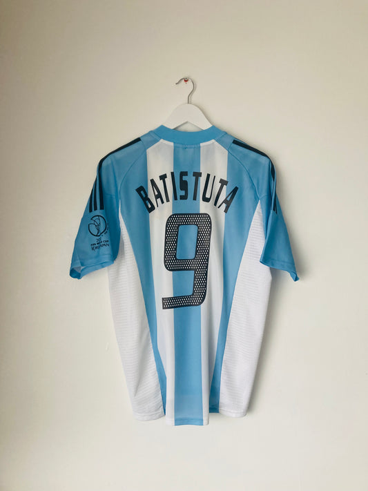Argentina home football shirt   W/C 2002 Batistuta Medium
