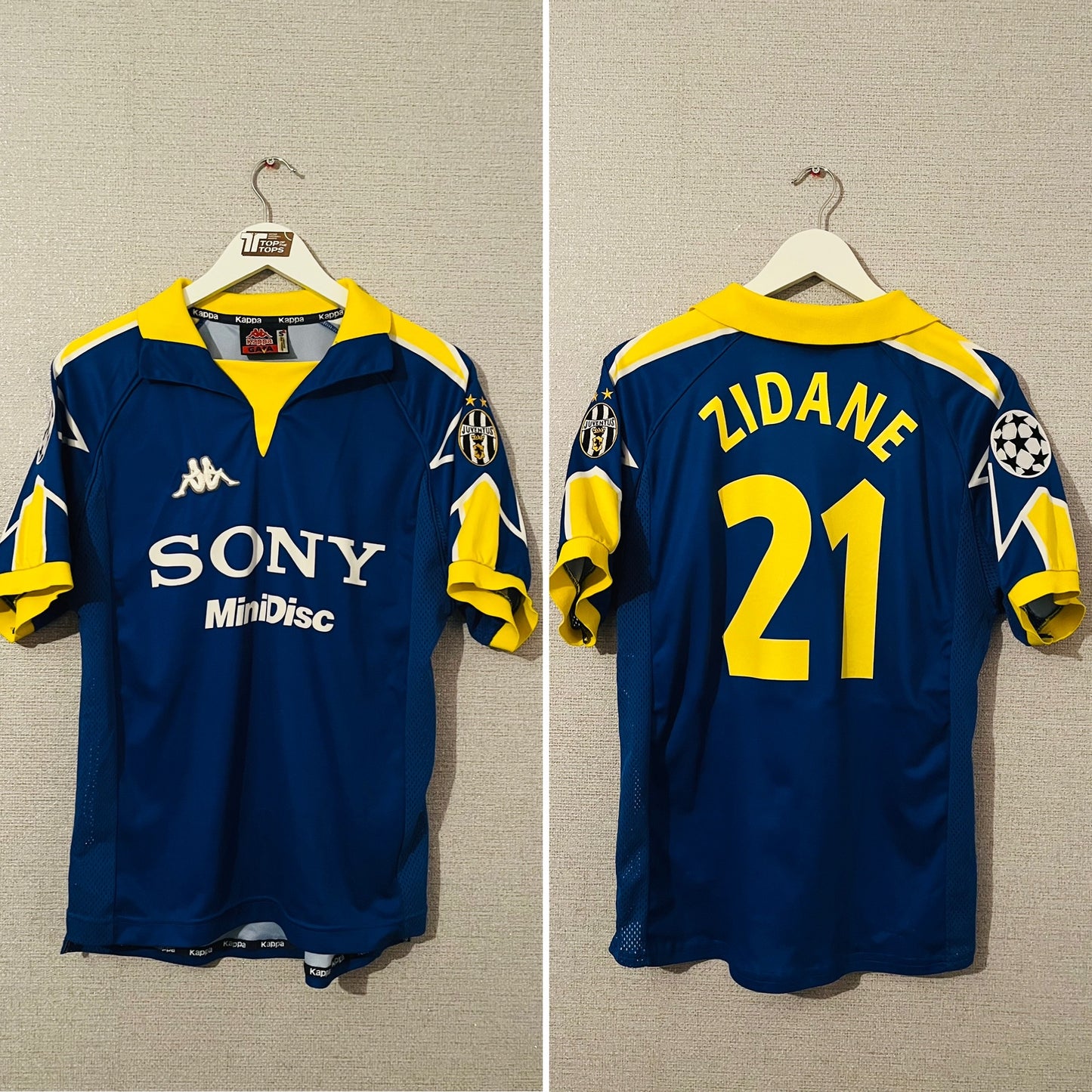 Juventus away football shirt 1997/98 Zidane Small