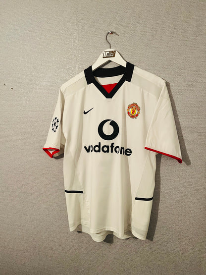 Manchester United away football shirt 2002/03 Keane Small