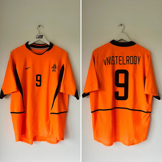 Holland Netherlands home football shirt 2002/03 Van Nistelrooy Large