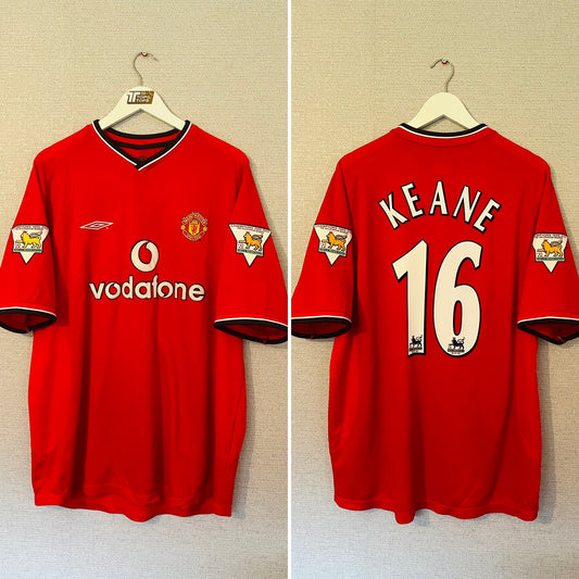 Manchester United home football shirt 200/01 Keane XL