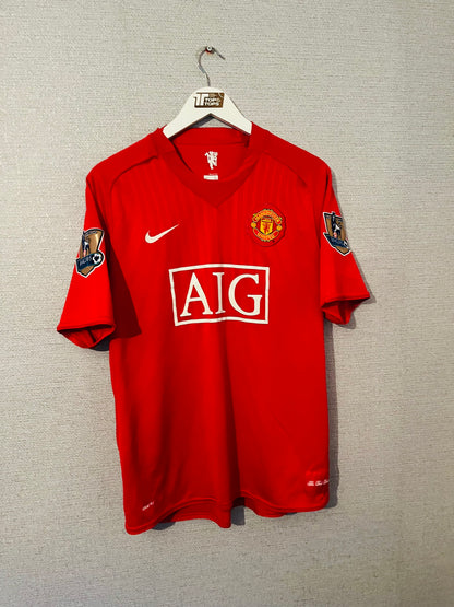 Manchester United home football shirt 2007/08 CR7 Large