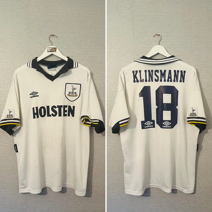 Tottenham Hotspur home football shirt 1993/95 Klinsmann XL
