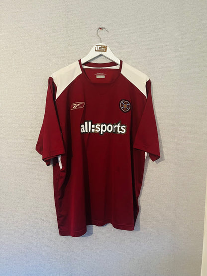 Heart of Midlothian Hearts home football shirt 2004/05 De Vries XXL