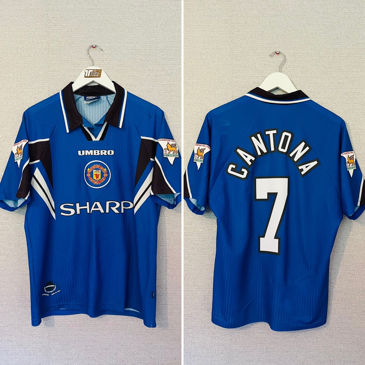 Manchester United third football shirt 1996/97 Cantona Medium