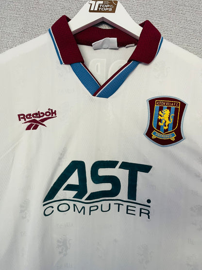 Aston Villa away football shirt 1996/98 Yorke Medium