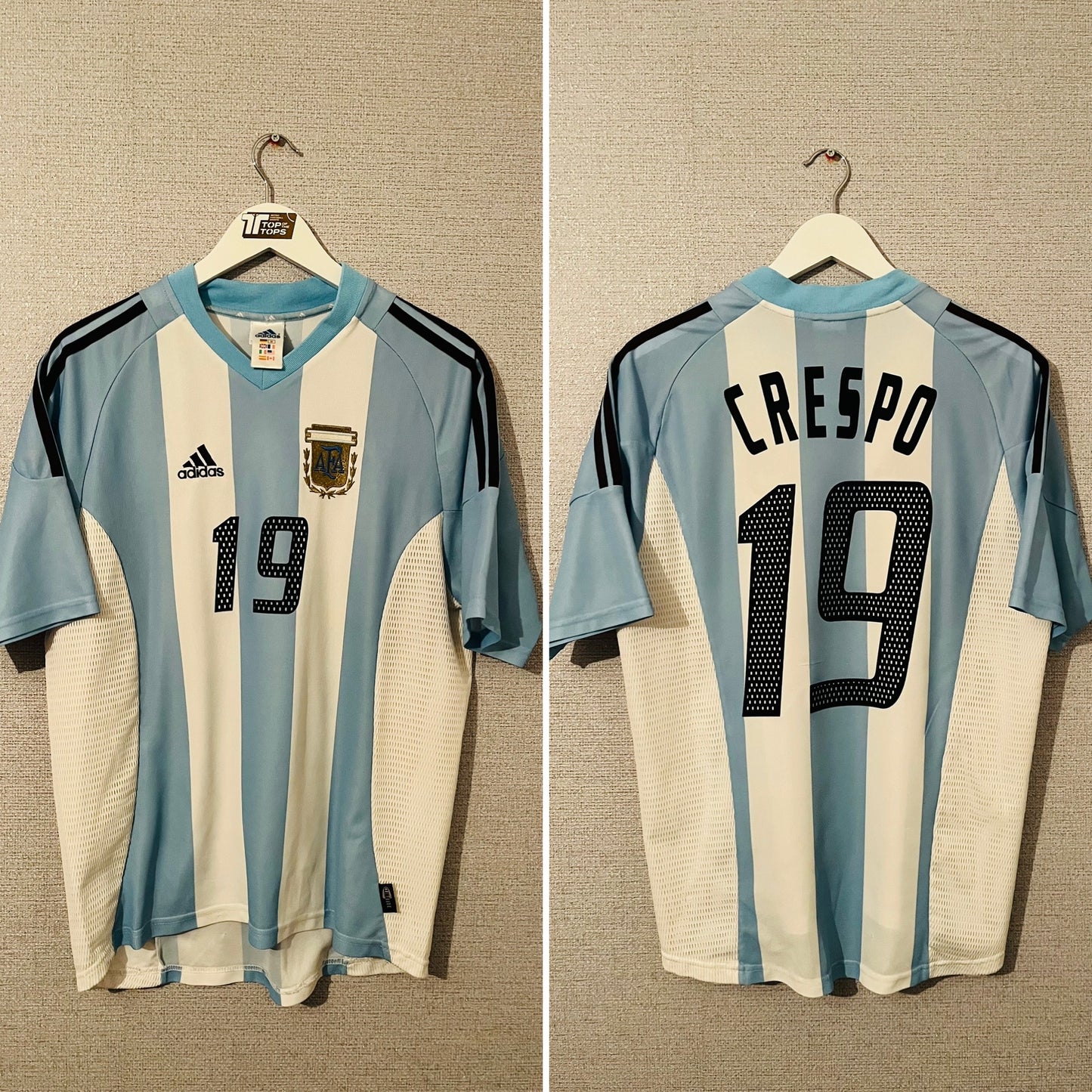 Argentina home football shirt W/C 2002 Crespo Medium