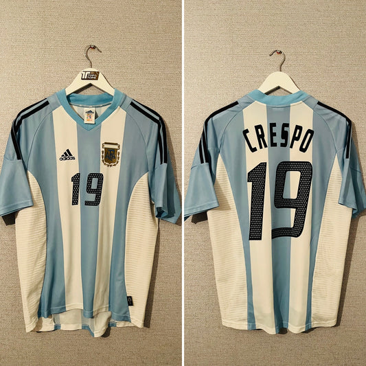 Argentina home football shirt W/C 2002 Crespo Medium