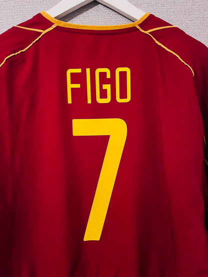 Portugal home football shirt 2002/04 Figo XL