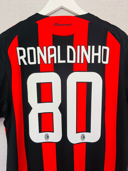 AC Milan home football shirt 2008/09 Ronaldinho Large