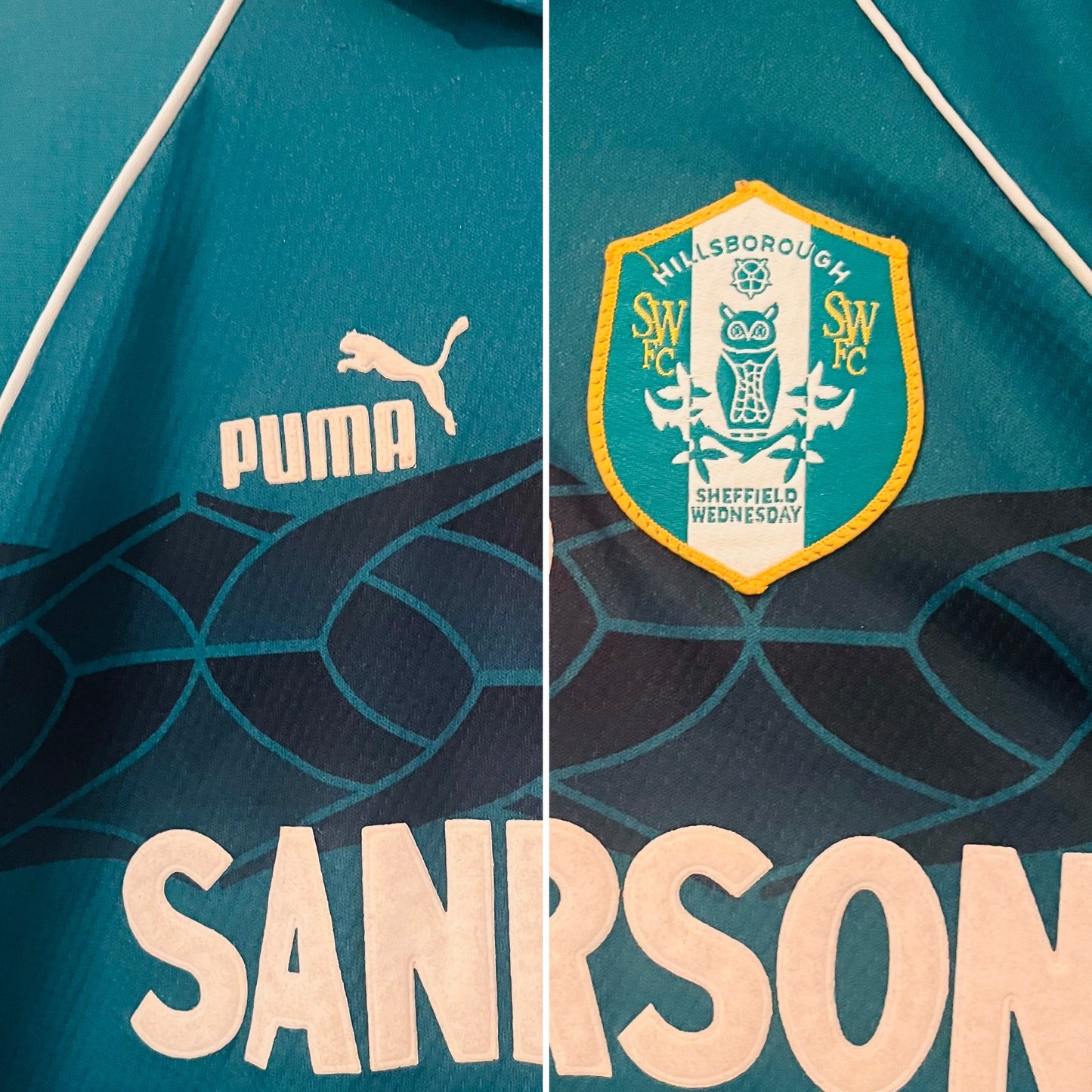 Sheffield Wednesday away football shirt 1995/97 Petrescu XXL
