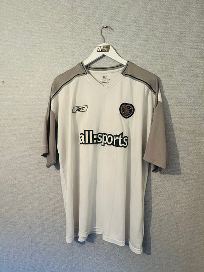 Heart of Midlothian Hearts away football shirt 2003/04 De Vries XL