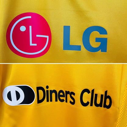 AEK Athens home football shirt 2007/08 Rivaldo Medium