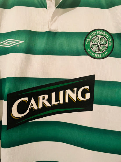 Glasgow Celtic home football shirt 2003/04 Larsson XXL