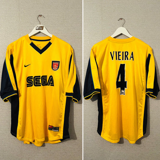 Arsenal away football shirt 1999/2001 Vieira XL