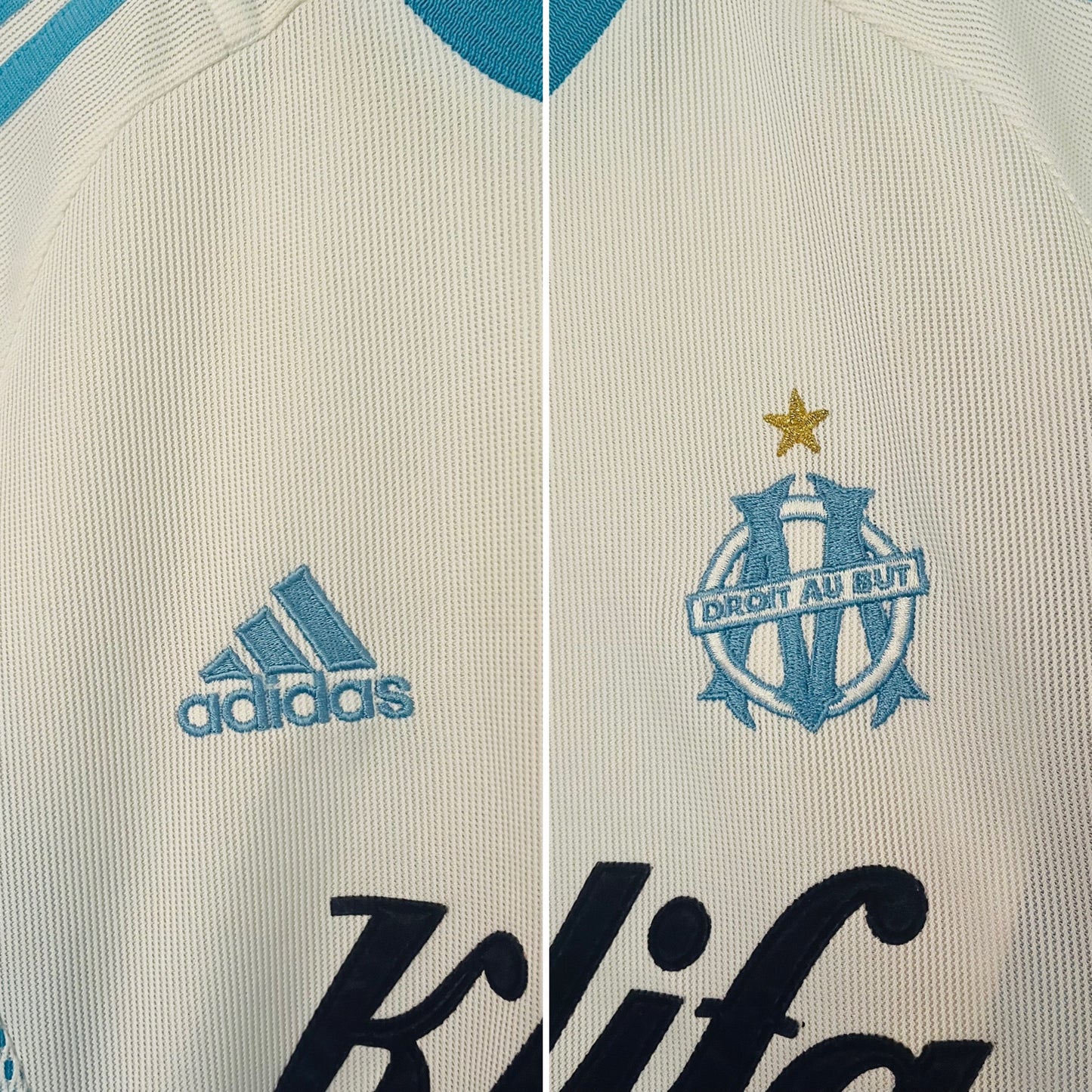 Olympique Marseille home football shirt 2002/03 Large