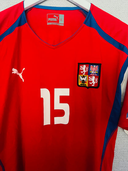 Czech Republic home football shirt Euro 2004 Baros XL