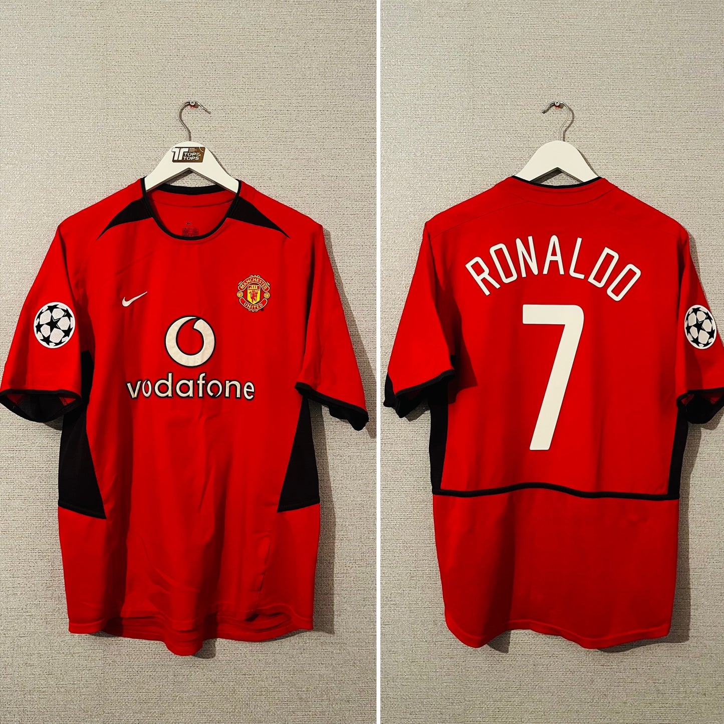 Manchester United home football shirt 2003/04 CR7 Medium