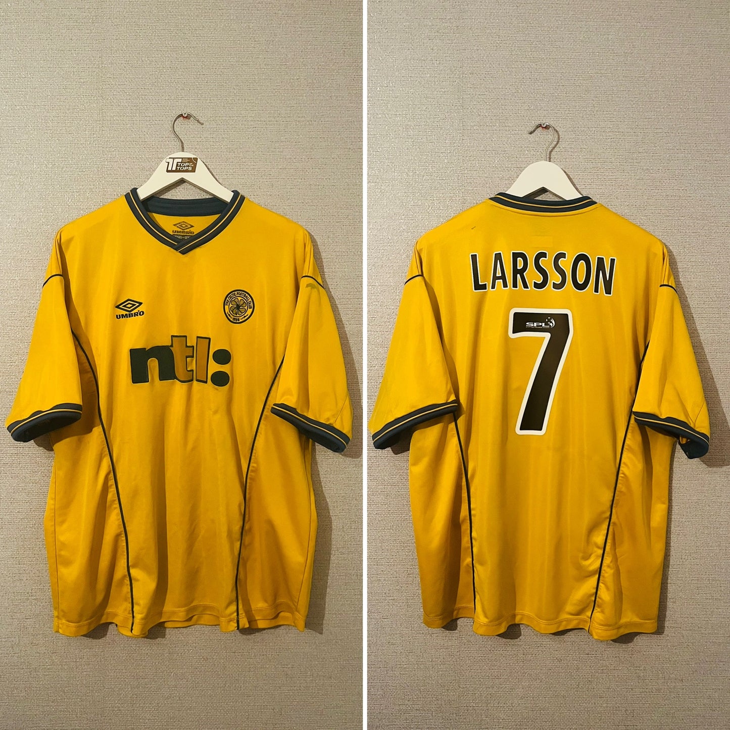 Glasgow Celtic away football shirt 2000/01 Larsson XXL