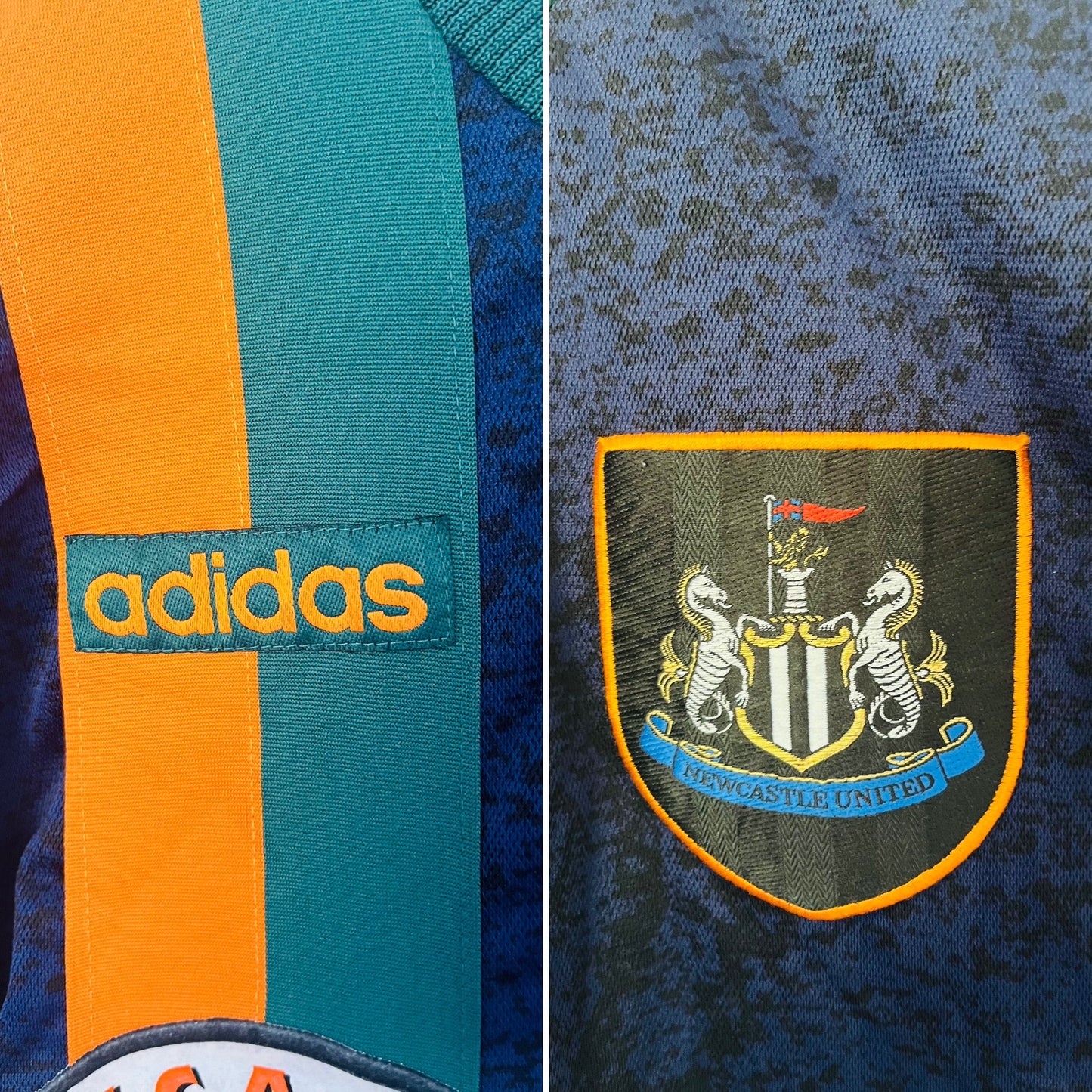 Newcastle United away football shirt 1997/98 Asprilla Large