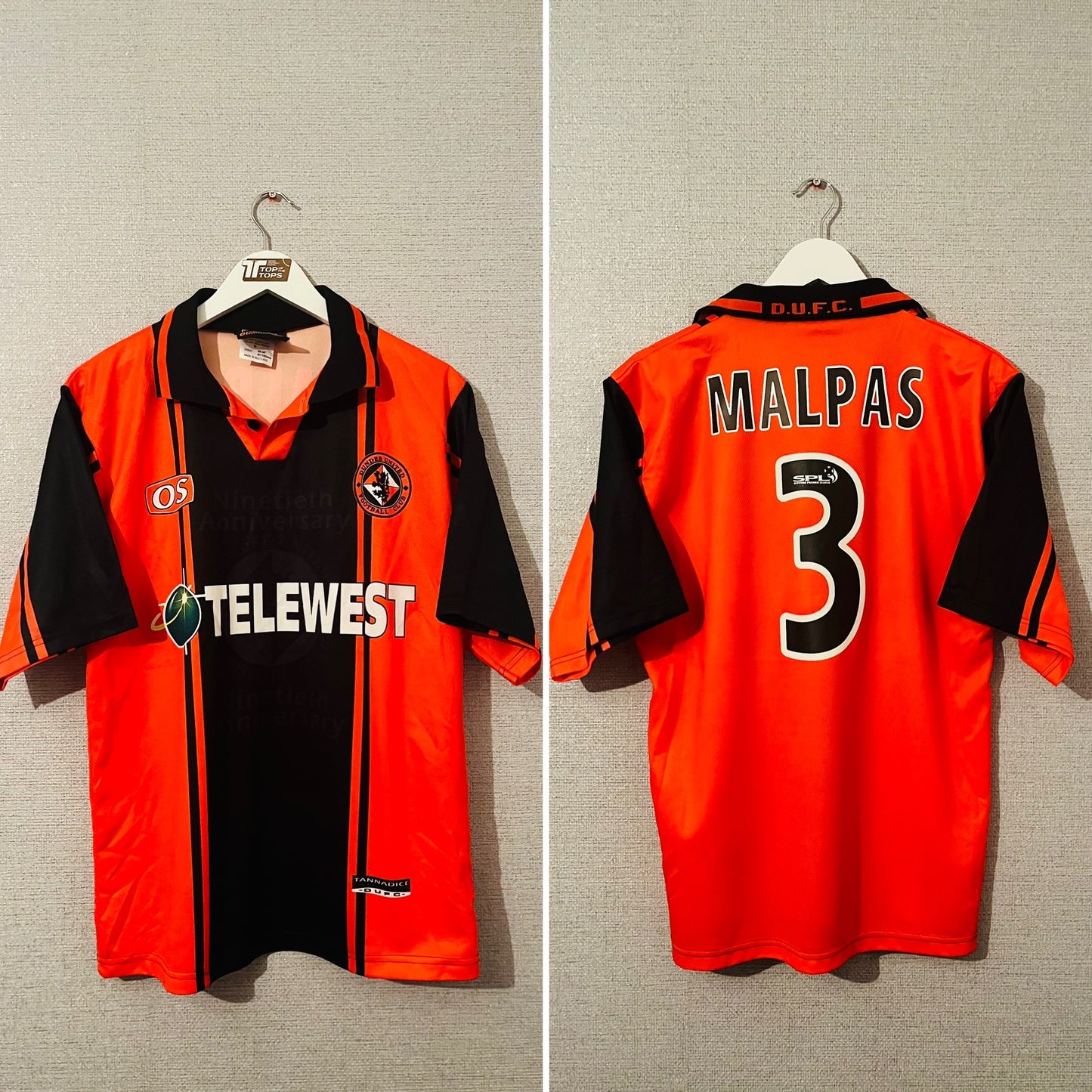 Dundee United home football shirt 1999/2000 Malpas Medium