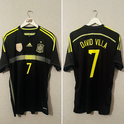 Spain away football shirt W/C 2014 David Villa Large